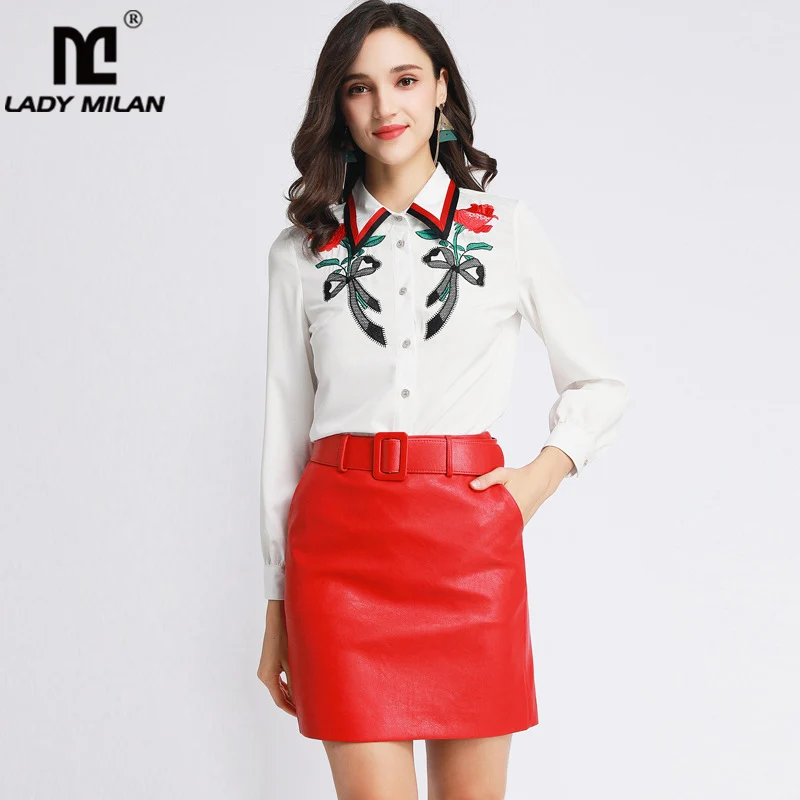 Женский подиумный Костюм двойка с отложным воротником и длинными рукавами