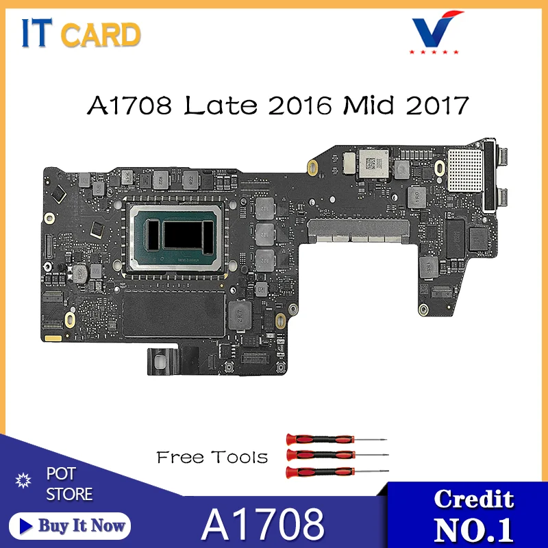 Original Tested A1708 Motherboard 820-00875-A 820-00840-A for Late 2016 Mid 2017 MacBook Pro Retina 13