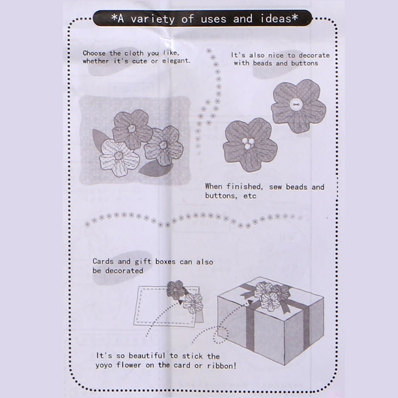

Handmade Fabric- Flower Making Template Cloth Heart Floral Shape Maker Tools