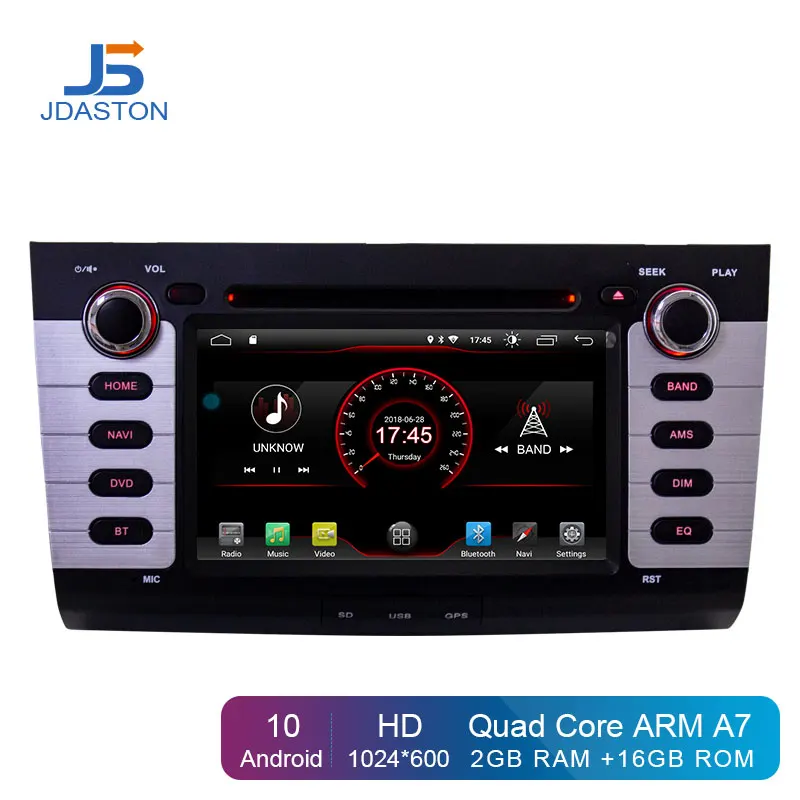 JDASTON Android 10 0 автомобильный dvd плеер для suzuki swift 2004 2010 Мультимедиа GPS навигация 2 Din