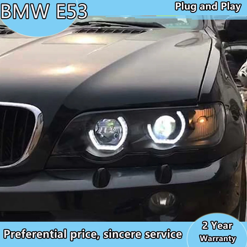 Автомобильный Стайлинг 2 шт. фары в сборе для BMW X5 E53 1998-2003 года 3.0i 4.4i 4.6is 4.8is с