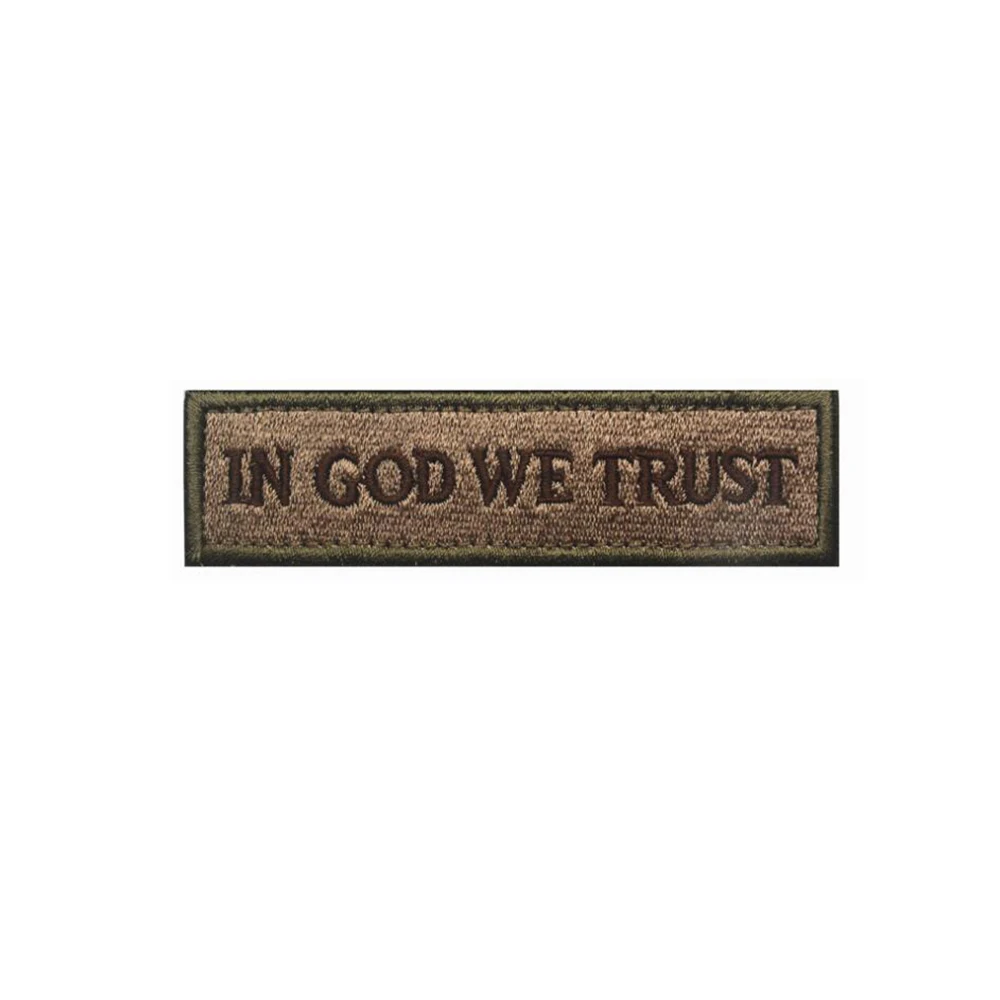 IN GOD WE TRUST Embroidery Patch Slogan Patches Military Army Embroidered Badges Tactical Appliqued Emblem For Cap | Дом и сад