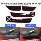 Защитный коврик с боковыми краями, защитный коврик, противоударный коврик для автомобильной двери, наклейка для Honda Civic 8 2006-2009, аксессуары FB FK FA