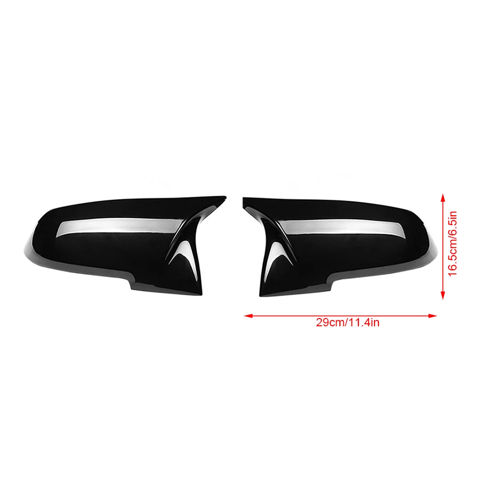 

2pcs Rearview Mirror Cover Cap Plastic Side Mirror Bright Black Carbon Fiber Shells for BMW F32 F30 F31 F33 F36 Auto Accessory
