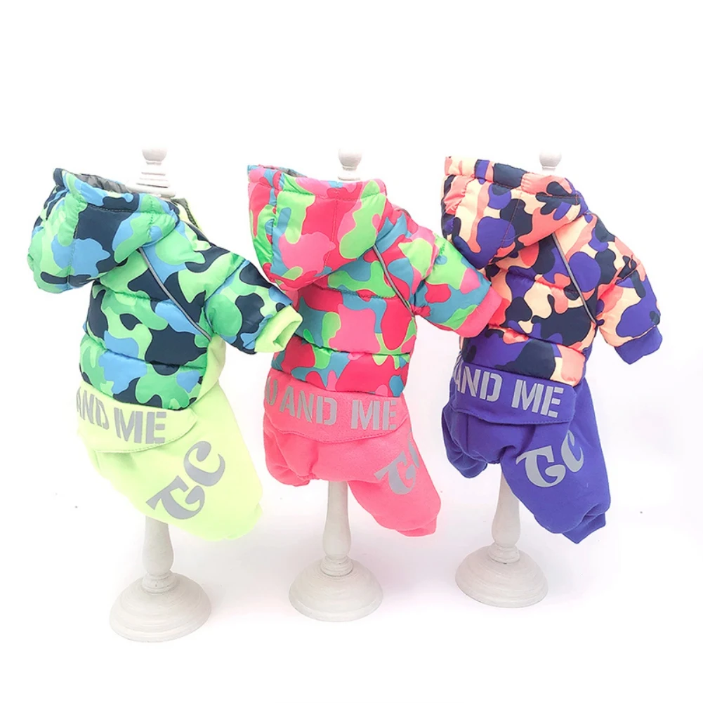 

Waterproof Camouflage Dog Coat Winter Small Size Pet Dog Clothes Thickening Dog Down Jacket Clothing For Pet Costume S-3XL