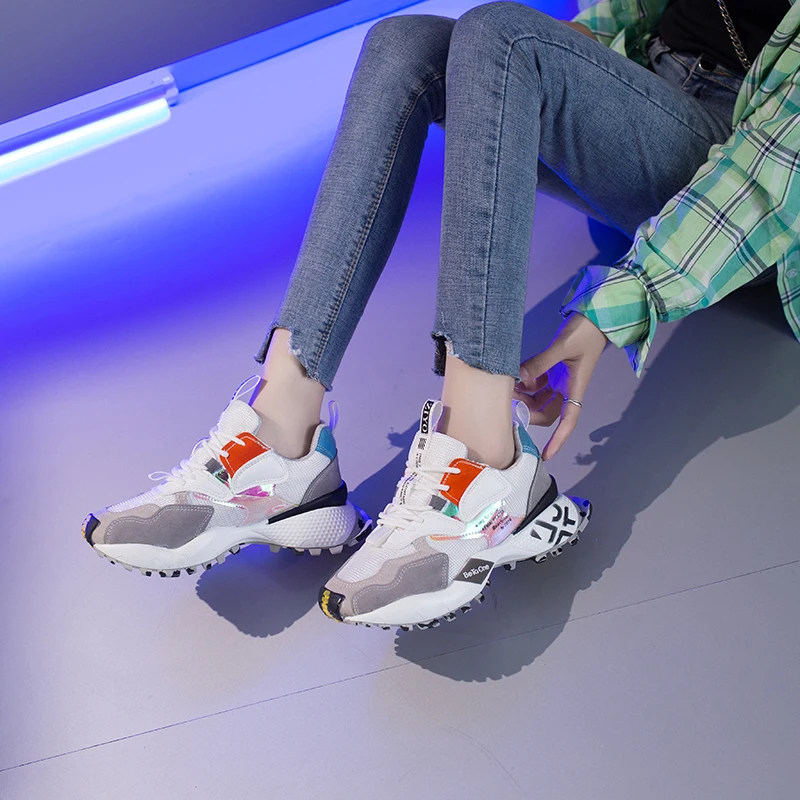 

2020 Spring Autumn Women Sport Sneakers Ladies Running Shoes Casual Classic Chunky Shoes Zapatillas Mujer Deportiva