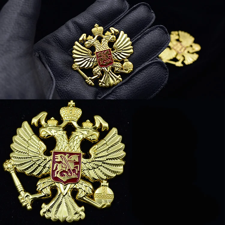 RU двуглавая медаль с орлом Национальная эмблема cockade hat значок булавка CCCP СССР