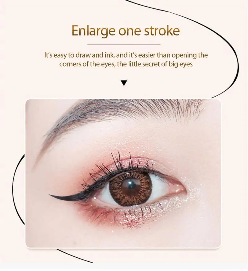 Быстросохнущего Черная Подводка для глаз ручка с бриллиантами волшебный ресниц