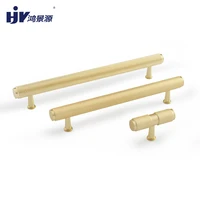 hjy t bar furniture handle gold knobs simple knurled textrued handles for cabinets and drawers wardrobe door handles a155
