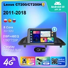 Автомагнитола 2 Din для Lexus CT CT200, CT200h, 2010-2018 г., 4G, Wi-Fi, DVD-проигрыватель, GPS, Carplay