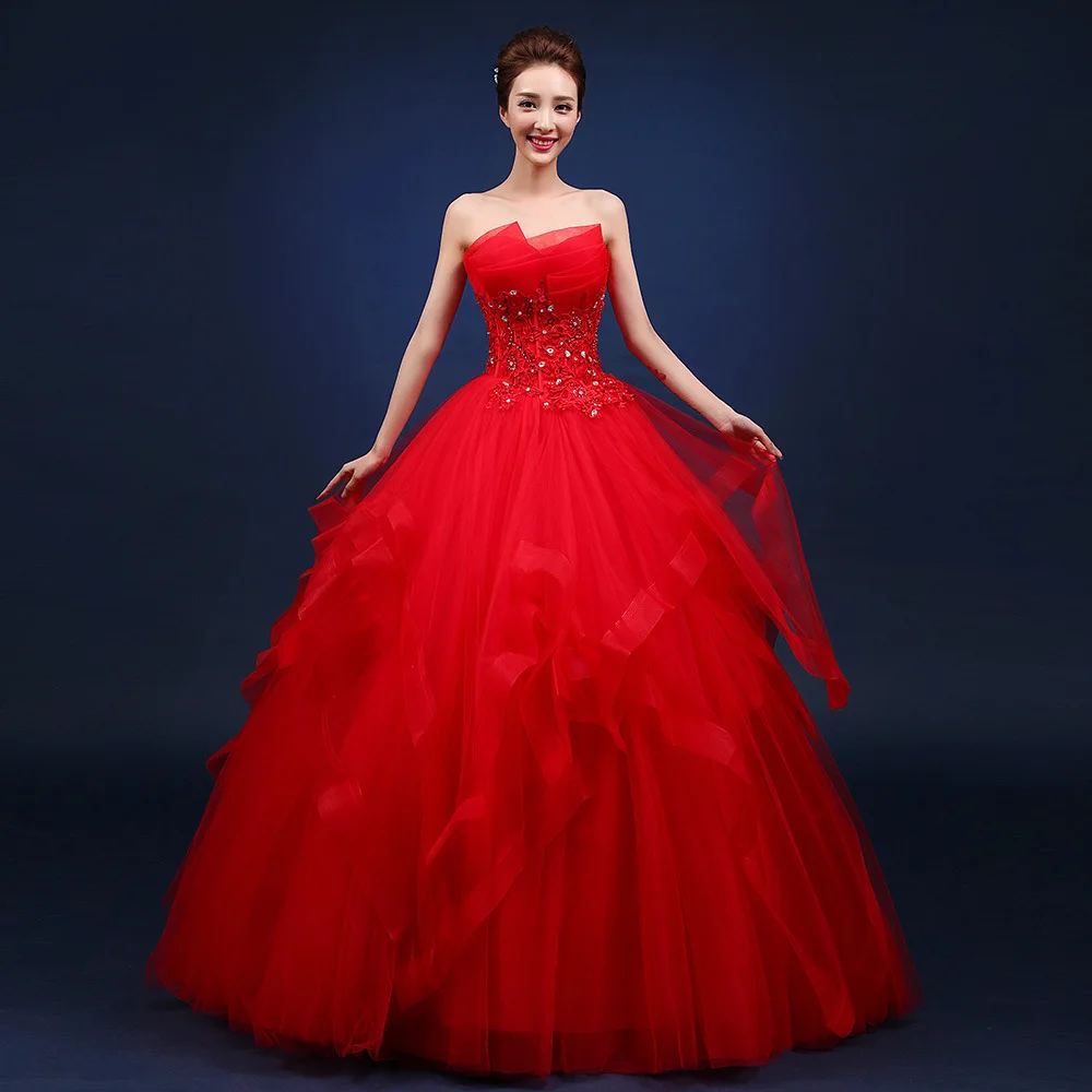 Quinceanera Dresses 2021 The Party Prom Elegant Strapless Ball Gown 5 Colors Formal Homecoming Dress Custom Size F | Свадьбы и
