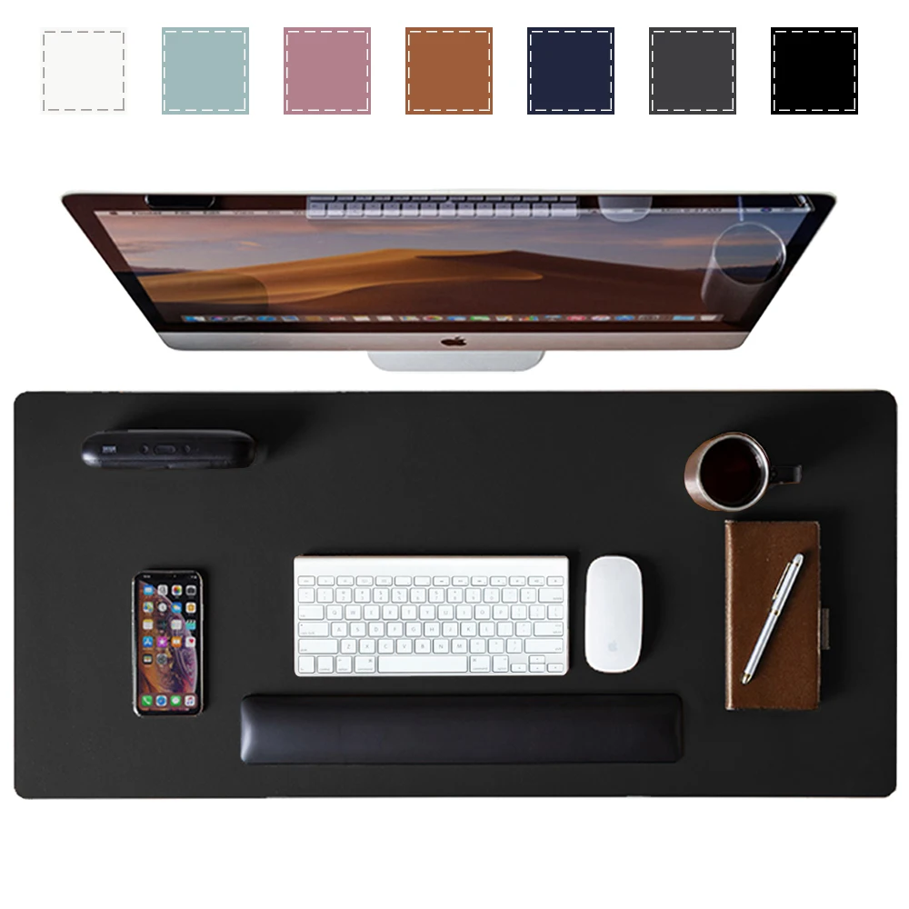 leather mouse pad office desk pad 9043cm computer table keyboard mat large gaming gamer mousepad free global shipping