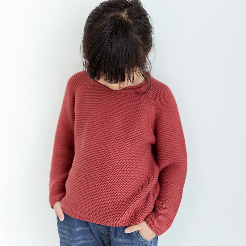 Детский вязаный свитер детский с длинным рукавом для мальчиков и девочек Осень