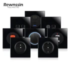 Розетка Rewnssin с закаленным стеклом, домашний выключатель света, высокомощный, RJ45, для передачи данных по телевизору, розетка Usb, HDMI