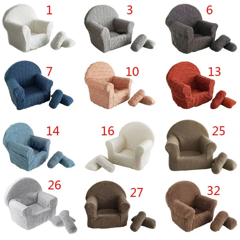 

3 Pcs/set Newborn Baby Posing Mini Sofa Arm Chair Pillow Infant Photography Prop 57BF