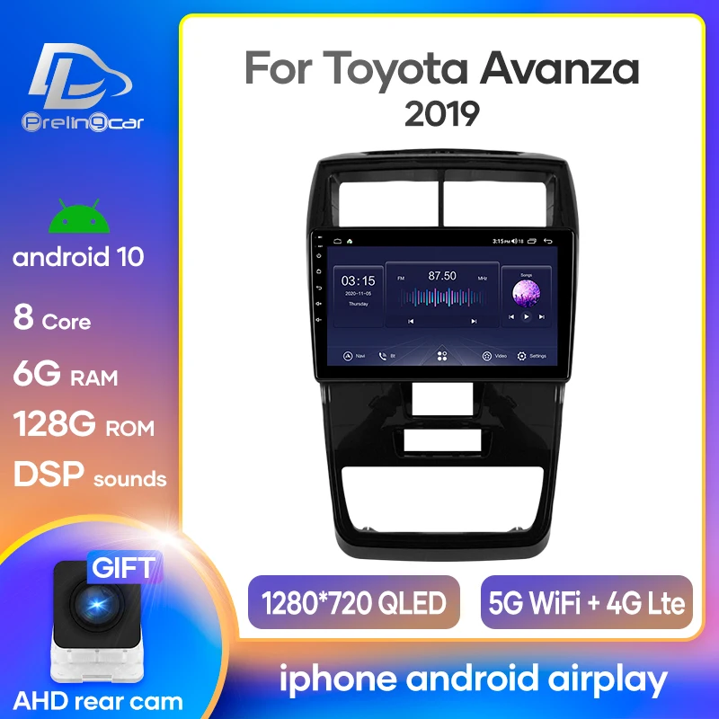 Автомагнитола Prelingcar Android 10 0 для TOYOTA Avanza 2019 мультимедийный видеоплеер GPS-навигация