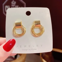 fashion earrings for women golden metal jewelry big hoop earrings jewelry geometric ear ring earring metal circle girl gift