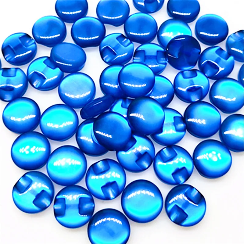 DBLUE 30/100 шт./упак. Детская одежда Карамельный цвет Кошачий глаз каменная Кнопка/швейная много E0007 - Цвет: DBLUE