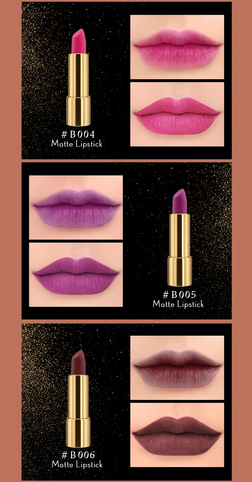 14 Colors Long lasting Non-stick Cup NON-Fading Natural Velvet Full Matte Color Lipstick Set |