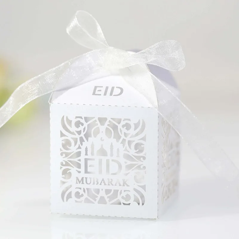 

Creative Eid Mubarak Decor Candy Box of Sweet Aid Mubarak Decor Ramadan Home Decor for Islam Muslim Party Supplies Gift Box
