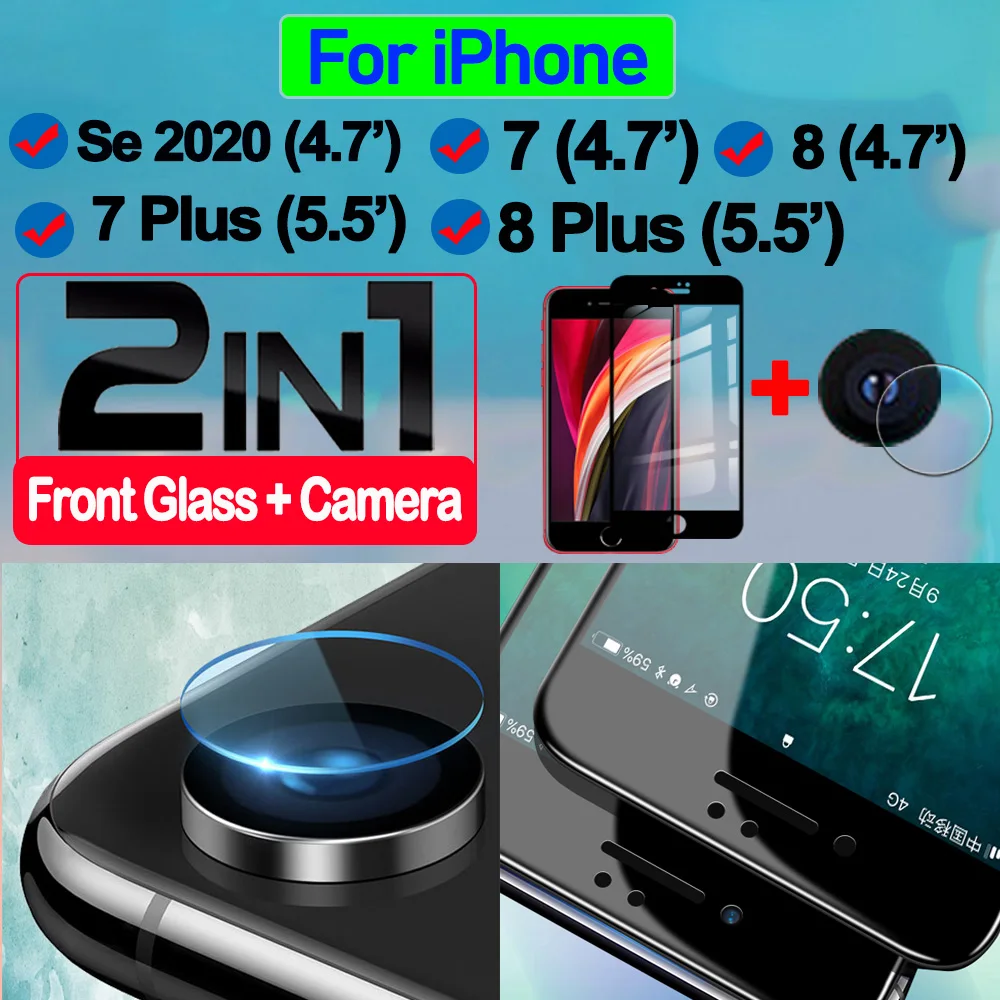 Чехол для Iphone Se 2020 чехол телефона Iphonese 7 8 Plus Se2 2 Se2020 защитный объектива plus 7plus Glas