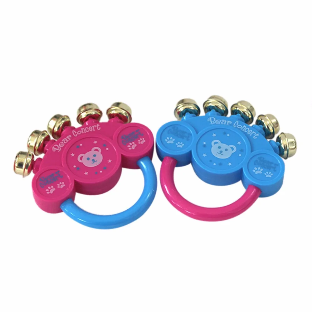 

Hand Shaking Bell Plastic Hand Jingle Shaking Bell Ramdom Color Newborn Kids Rattle Toddler Music Toy New Baby Toys