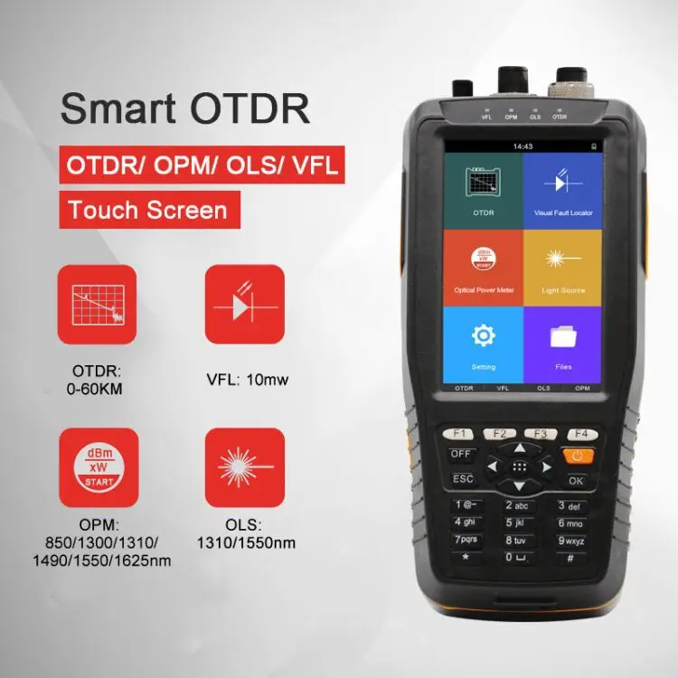 

0-60 км TM290 умный удобный OTDR 1310/1550nm оптический измеритель мощности: -70 ~ + 10 дБм или-50 ~ + 26 дБм портативный локатор неисправностей волокна