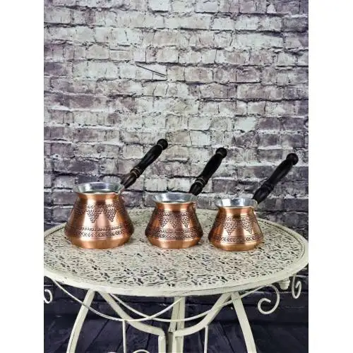 Медный кофейник ручной работы с вышивкой винограда | Дом и сад