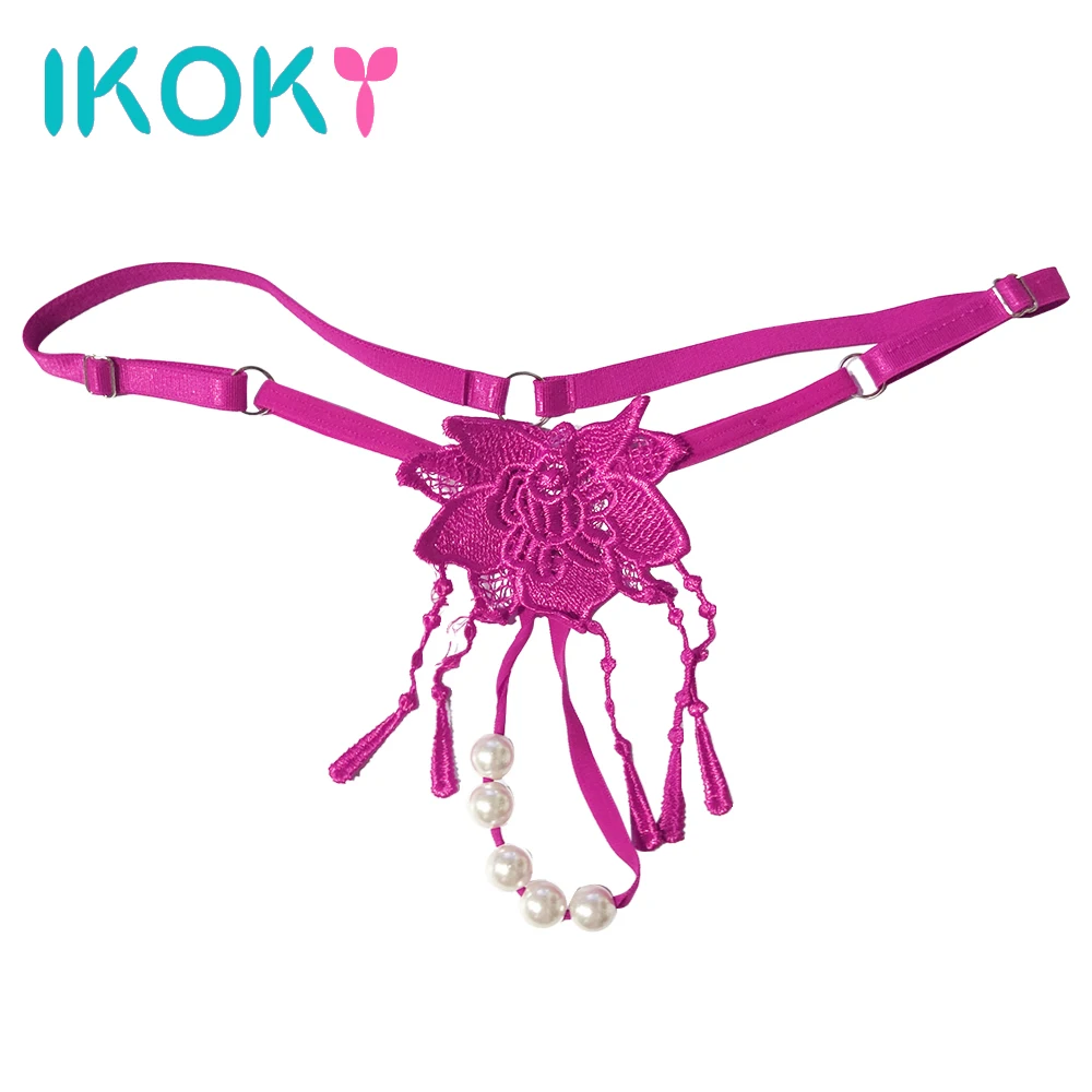 Женское нижнее белье с бусинами для клитора женские трусики промежностью