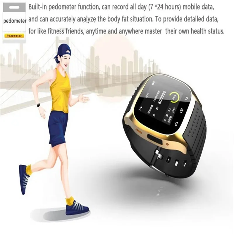 Bluetooth Smart Watch Sport Pedometer support information push smart reminder sleep analysis tracking / alarm audio and video |