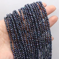natural freshwater pearl for diy jewelry making necklaces bracelets and earrings potato shape black 2 3mm 36cm