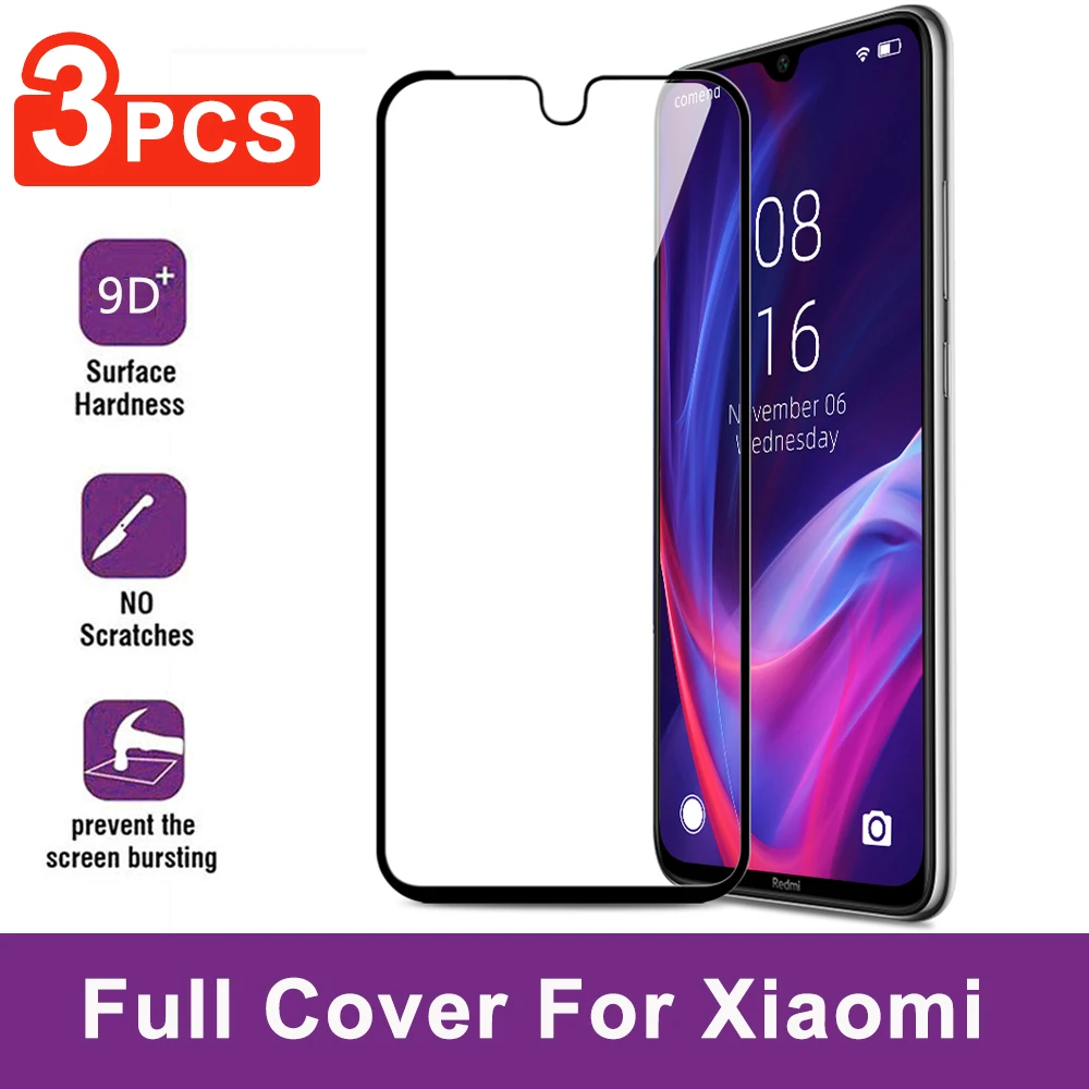 Закаленное стекло для Xiaomi Redmi 4X 5A 6 6A 7A Защита экрана Note 8 Pro Mi8 SE 9 Lite CC9 A3 Полное