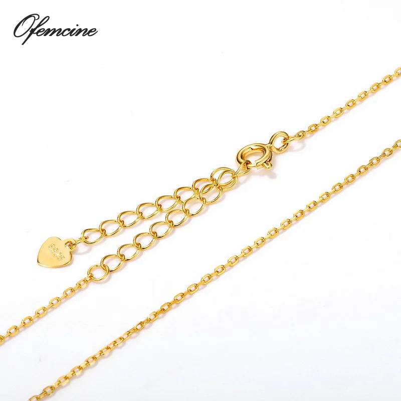 

Ofemcine Retro Black Agate Pendant Necklace for Women Trendy Choker Geometric 925 Sterling Silver Necklaces Luxury Chain Jewelry