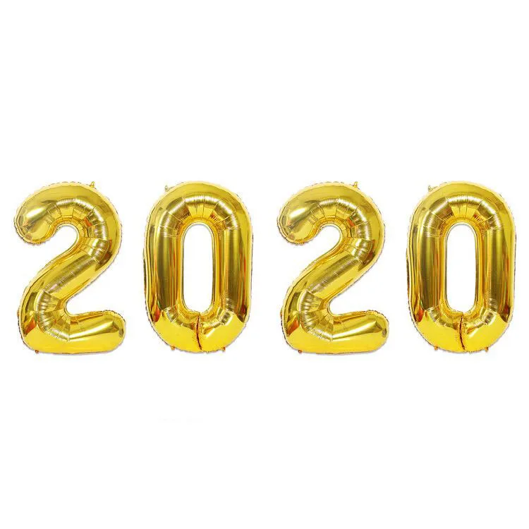 40 дюймов очень большой 2020 цифровой Воздушный шар набор на новый год праздник