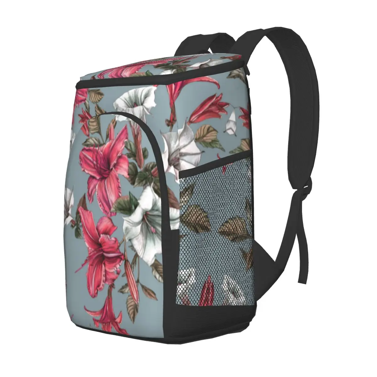 refrigerator bag watercolor daylilies and datura soft large insulated cooler backpack thermal fridge travel beach beer bag free global shipping