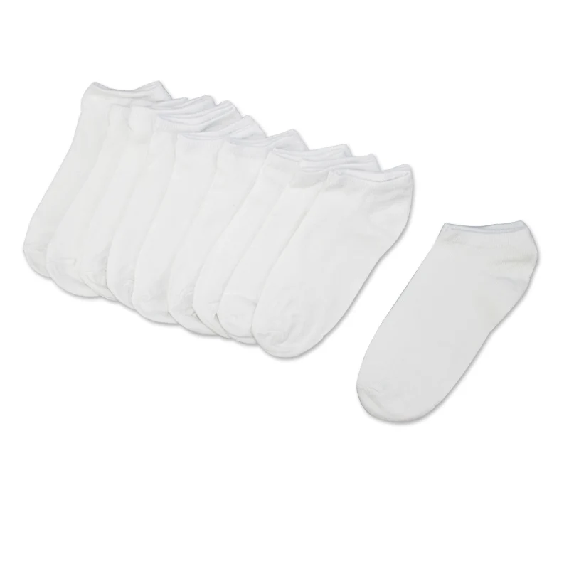 Женские дышащие спортивные носки 10 пар однотонные удобные короткие до щиколотки