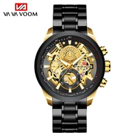 top mens brand watch sport style quartz movement stainless steel calendar waterproof watch for men wristwatch relogio masculino