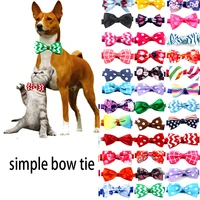50 pcs pet products dog bows cat dog pet bow tie bandana for holiday small dog grooming accessories large dog supplies mix