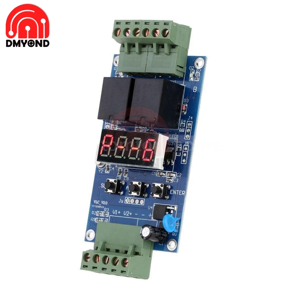 Цифровой Цикл потенциальный модуль 12 В программируемое реле времени управление
