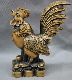 Бесплатная доставка &lt&lt&lt 9 &quotКитайская Фотографическая Бронзовая статуя петуха