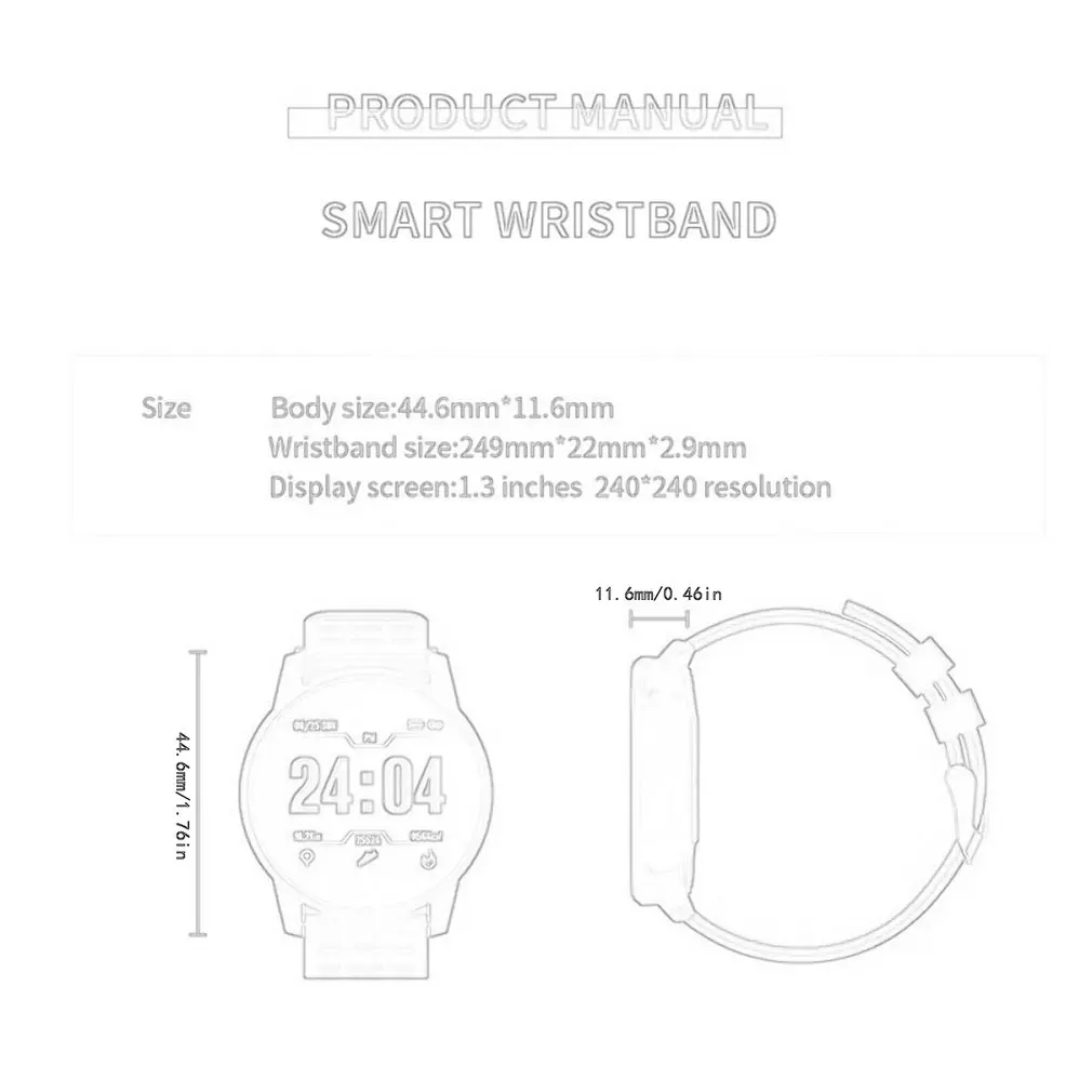 

119plus Smart Watches Waterproof 116 plus Smart Bracelet Wristband Heart Rate Watch Men Women Sport Watches Smart Band