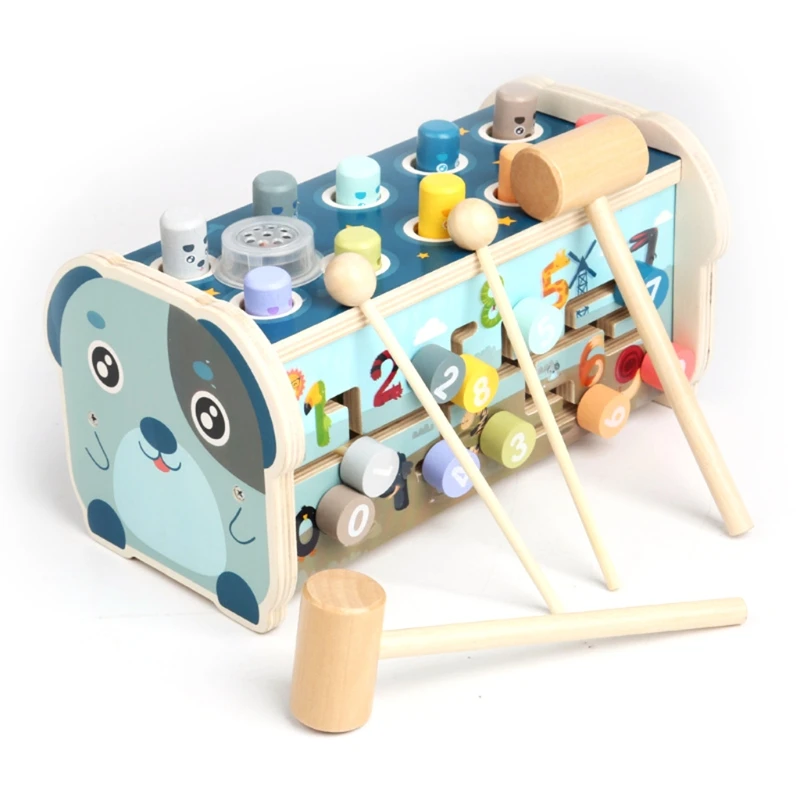 

Puppy Playing Hamsters Knocking Toy with Music Toddler Musical Instruments R7RB