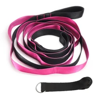 double layer leg stretch yoga strap ballet dance gymnastics training belt workout yoga stretching band with door anchor