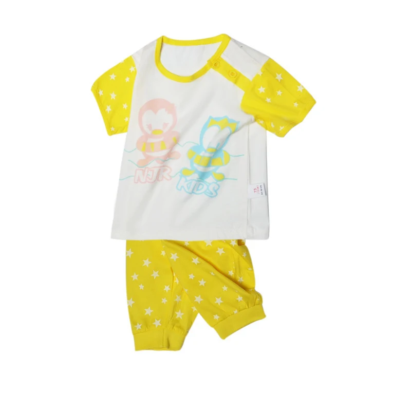 

Baby suit baby short-sleeved pants five-point pants children's clothing casual sports T-shirt two-piece cotton summer