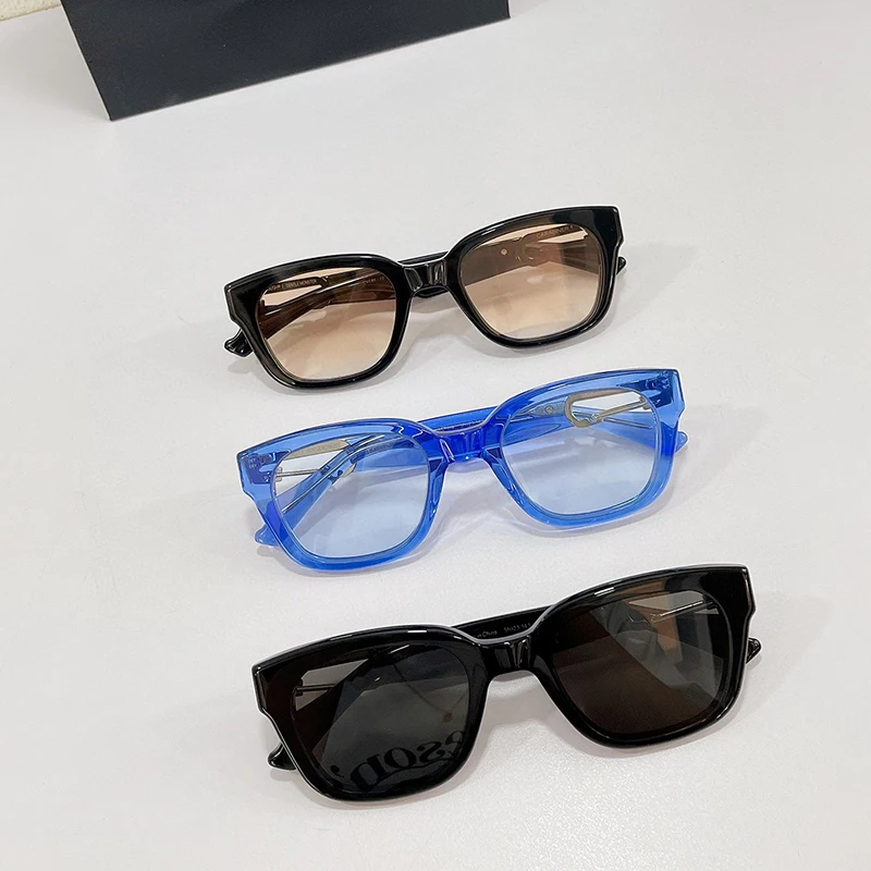 

Nnw 2021 Fashion Luxury Brand Designer GENTLE CARABINER 1 Acetate Anti-uv400 Men Sunglasses for Cars Women Metal Square Glasses