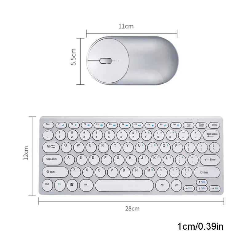 

1Set 2.4G Wireless Keyboard Mouse Mini Silent Keypad Mice for Notebook Laptop PC 28GE