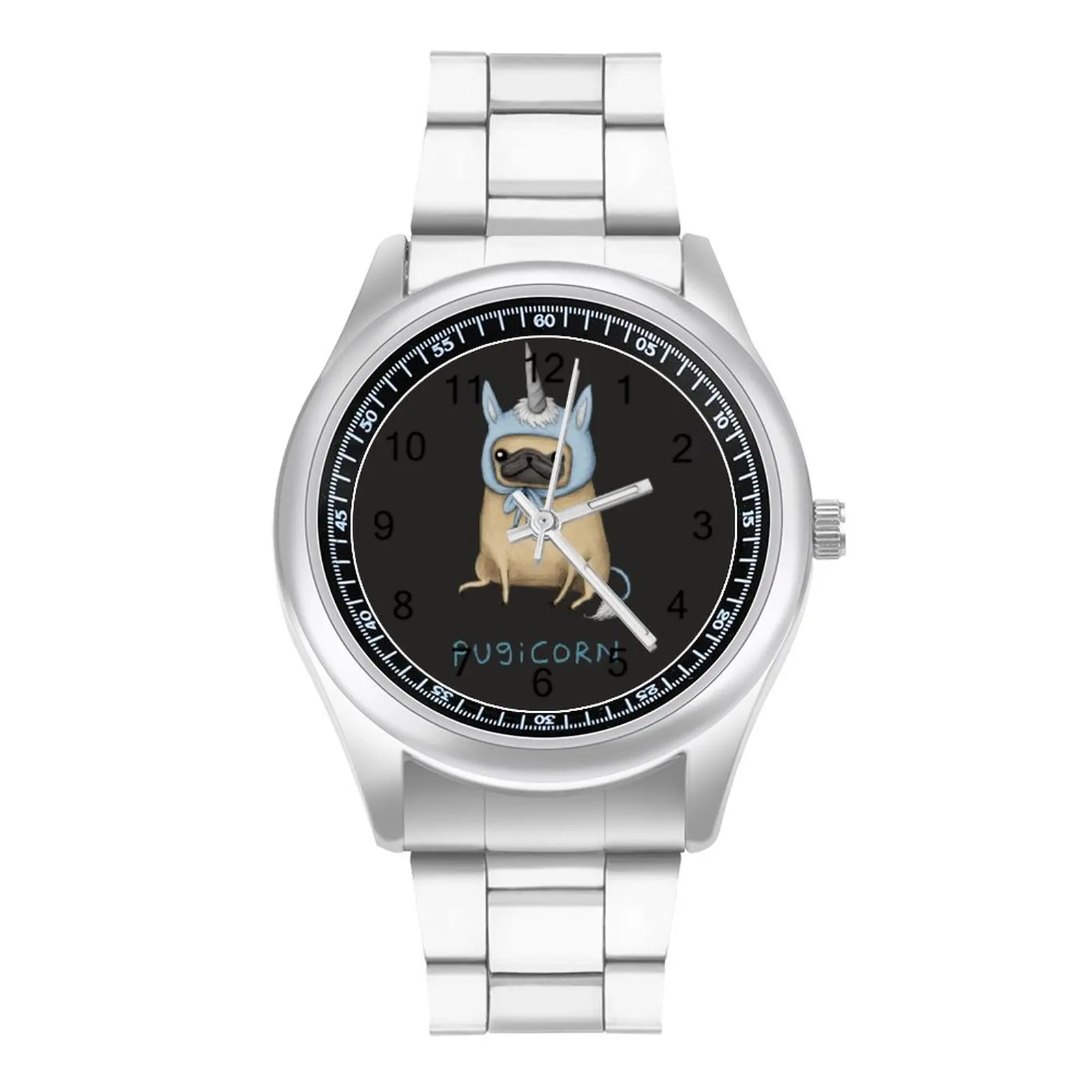 

Кварцевые часы с изображением собаки, наручные часы из нержавеющей стали, забавные женские наручные часы хорошего качества для рыбалки