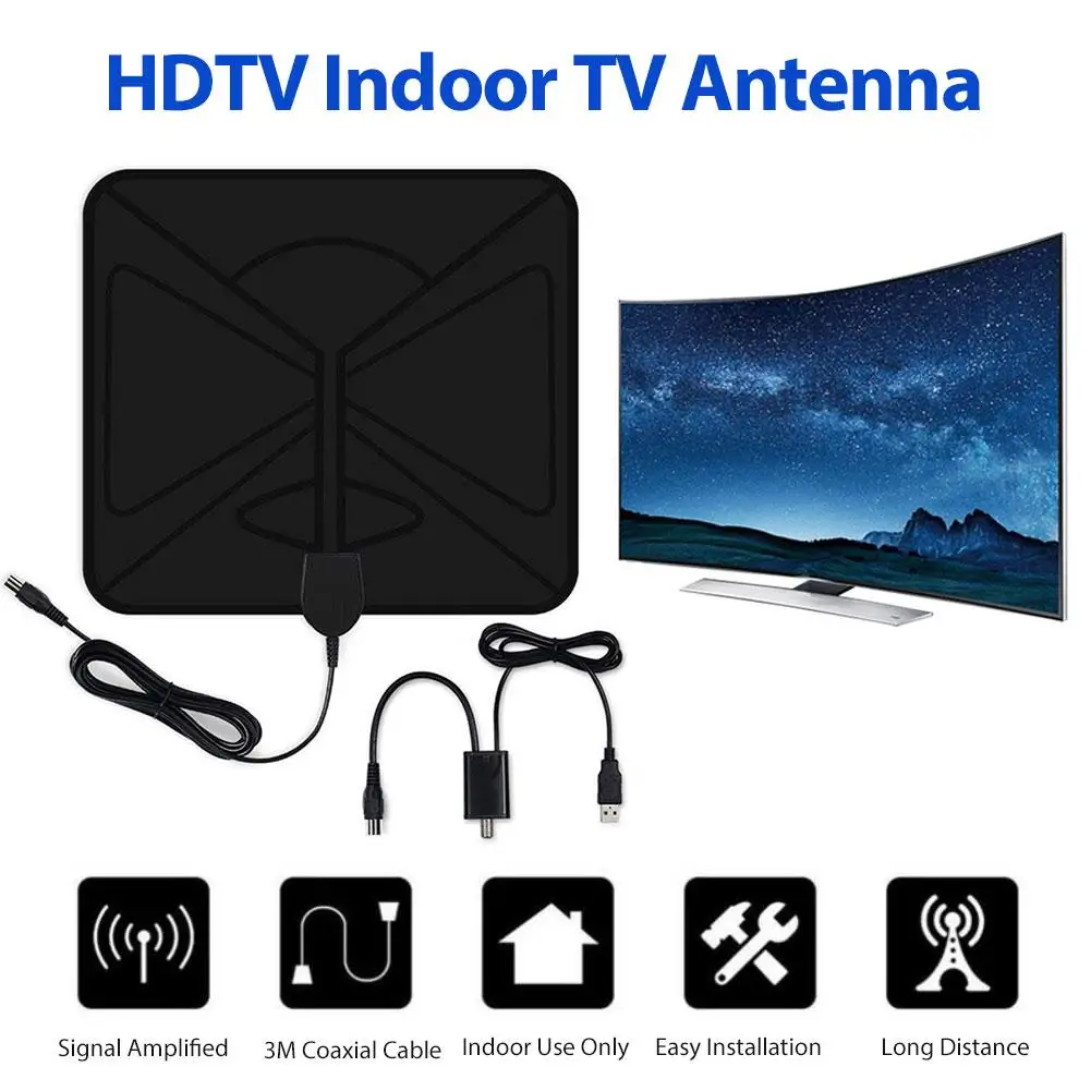 НЛО 1080 миля 4K 1080P Цифровая ТВ антенна для DVB T HD Freeview телевизионная Антенна
