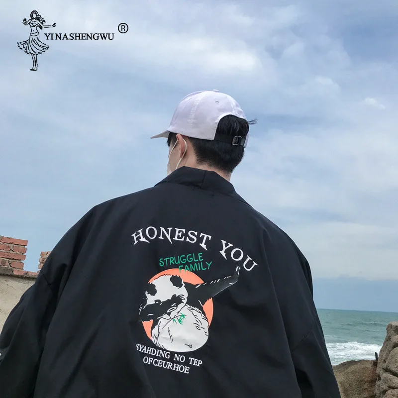 Кимоно кимоно для мужчин и женщин тонкое свободное в японском стиле Повседневная