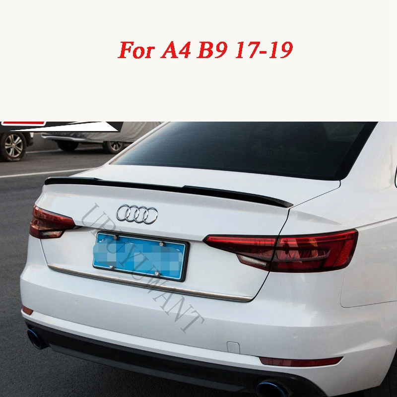 Для Audi A4 B9 2017 2018 2019 ABS Неокрашенный окрашенный внешний задний спойлер багажник